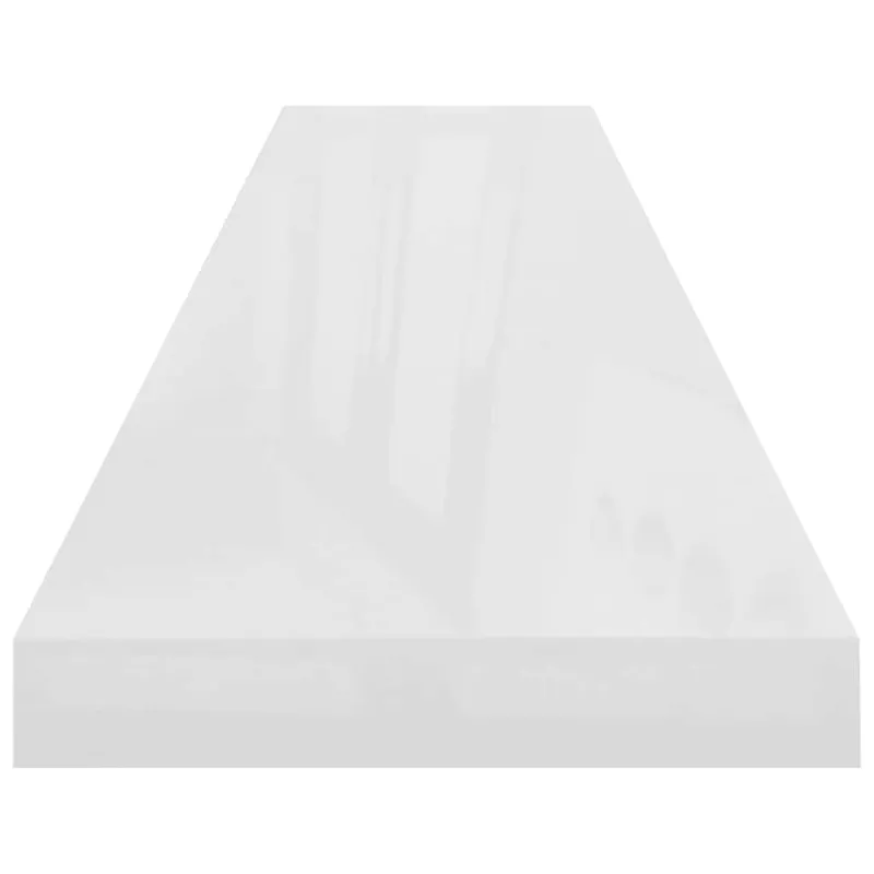Pakabinama sieninė lentyna, balta, 120x23,5x3,8cm, MDF, blizgi