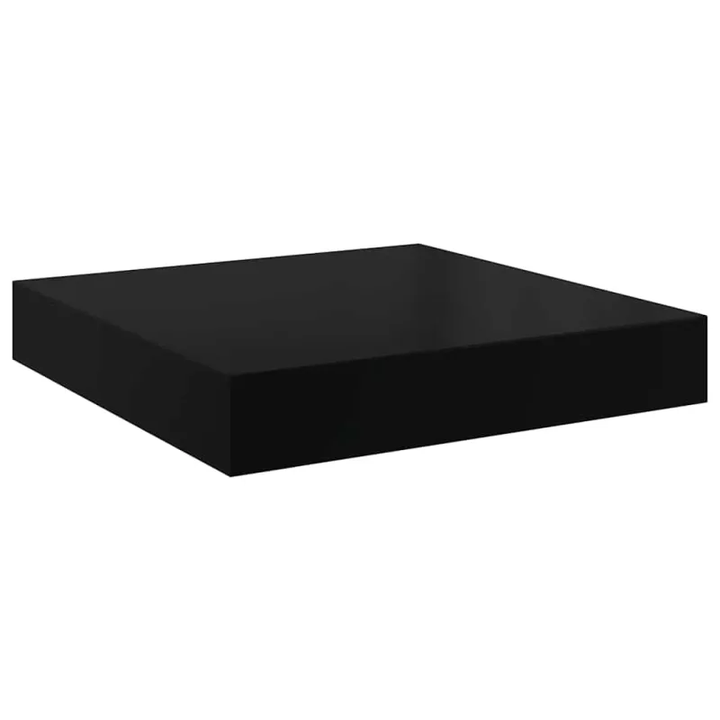 Pakabinamos lentynos, 2vnt., juodos, 23x23,5x3,8cm, MDF