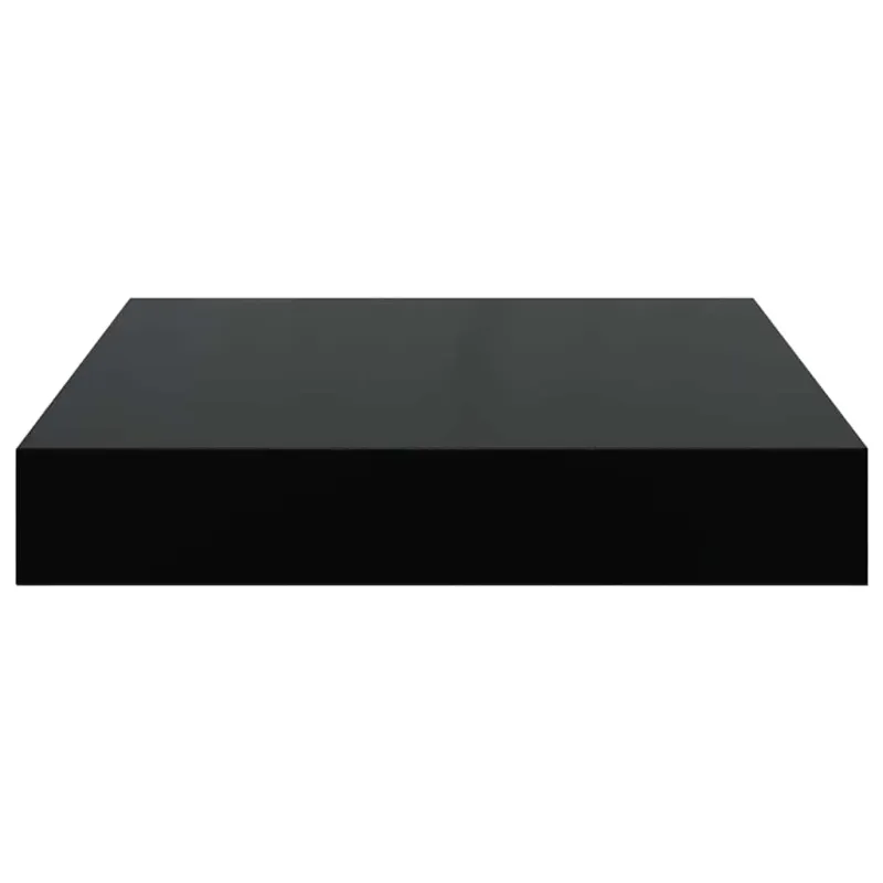 Pakabinamos lentynos, 2vnt., juodos, 23x23,5x3,8cm, MDF