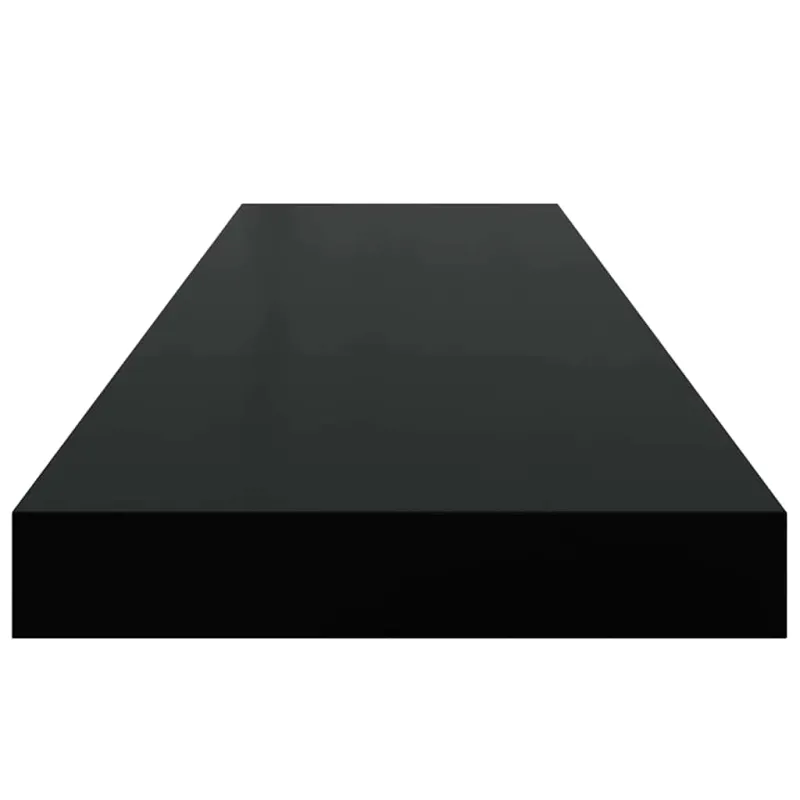Pakabinamos lentynos, 2vnt., juodos, 90x23,5x3,8cm, MDF