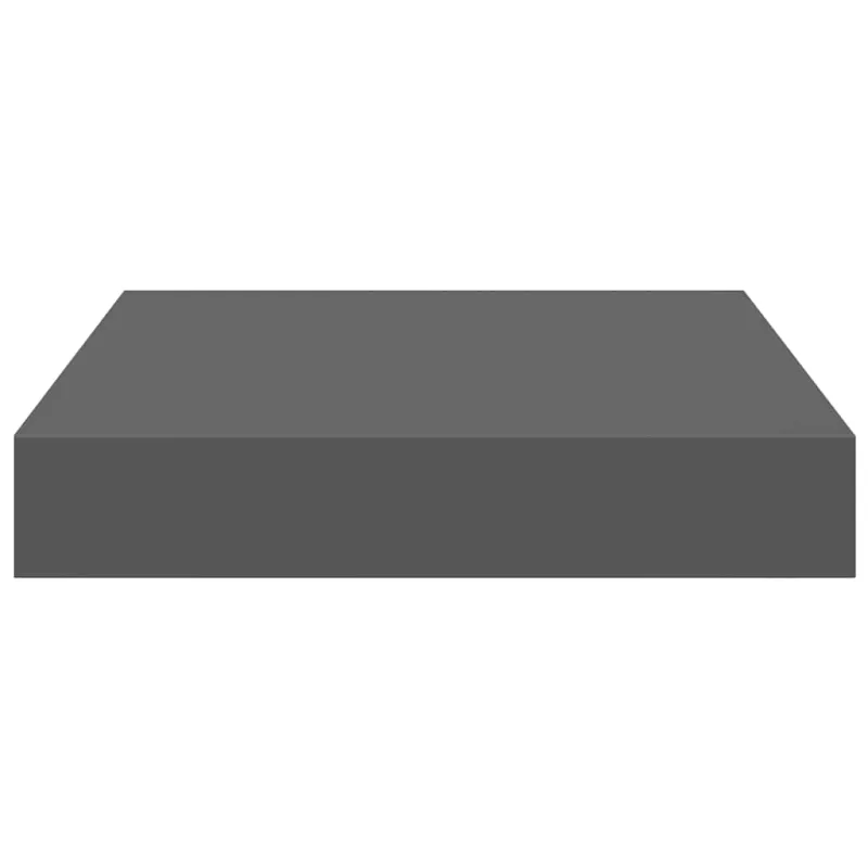 Pakabinamos lentynos, 4vnt., pilkos, 23x23,5x3,8cm, MDF