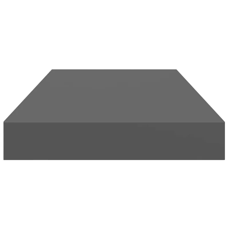 Pakabinamos sieninės lentynos, 2vnt., pilkos, 50x23x3,8cm, MDF