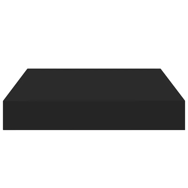 Pakabinamos lentynos, 2vnt., juodos, 23x23,5x3,8cm, MDF