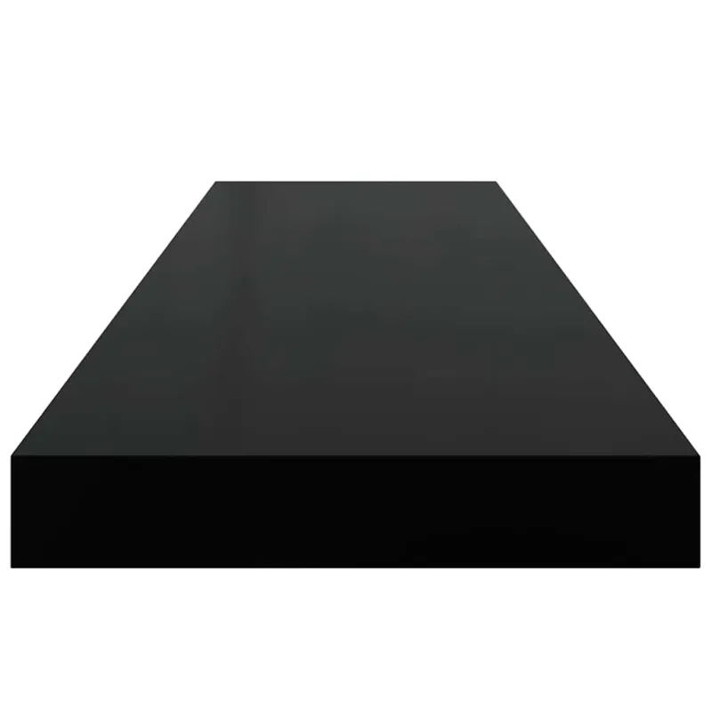 Pakabinamos lentynos, 2vnt., juodos, 90x23,5x3,8cm, MDF
