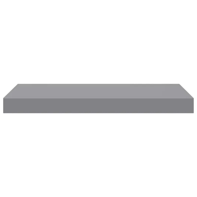 Pakabinamos sieninės lentynos, 2vnt., pilkos, 50x23x3,8cm, MDF