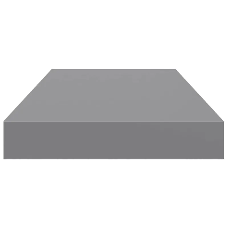 Pakabinamos sieninės lentynos, 2vnt., pilkos, 50x23x3,8cm, MDF