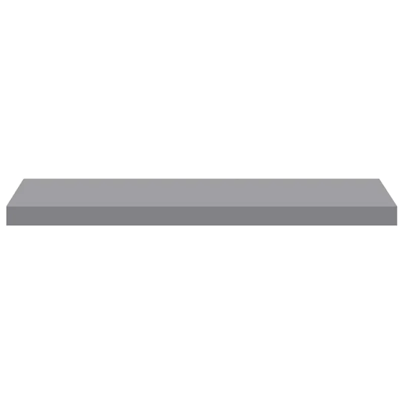 Pakabinamos lentynos, 4vnt., pilkos, 80x23,5x3,8cm, MDF