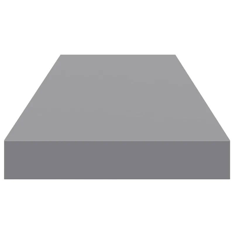 Pakabinamos lentynos, 4vnt., pilkos, 80x23,5x3,8cm, MDF