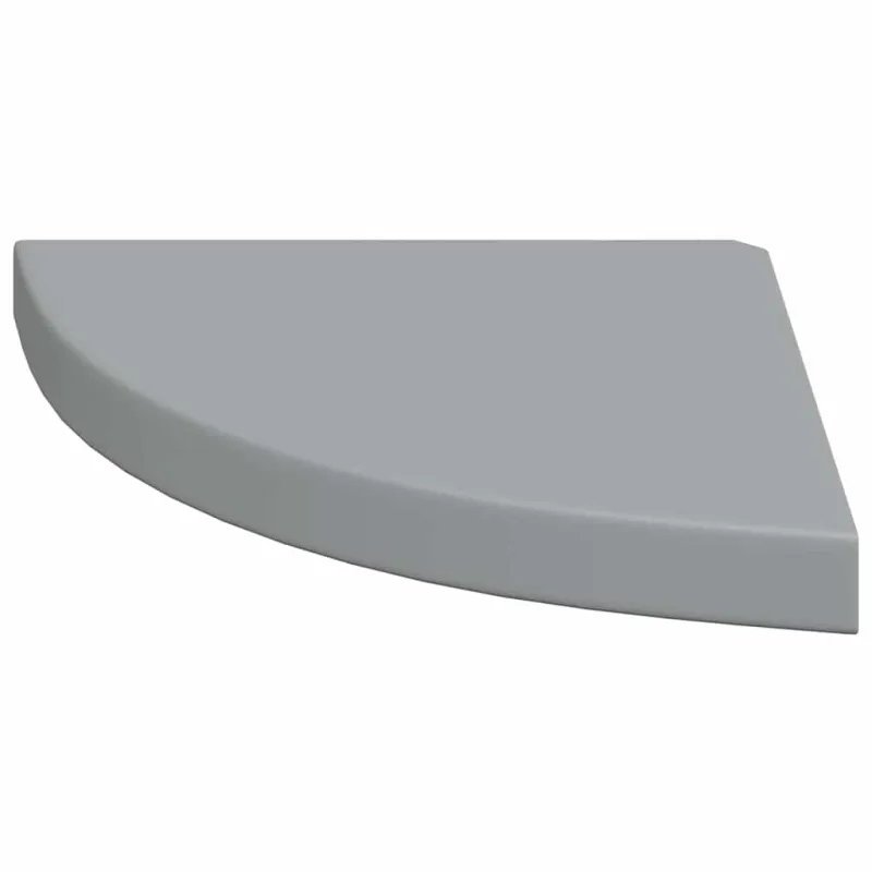 Pakabinamos kampinės lentynos, 2vnt., pilkos, 35x35x3,8cm, MDF