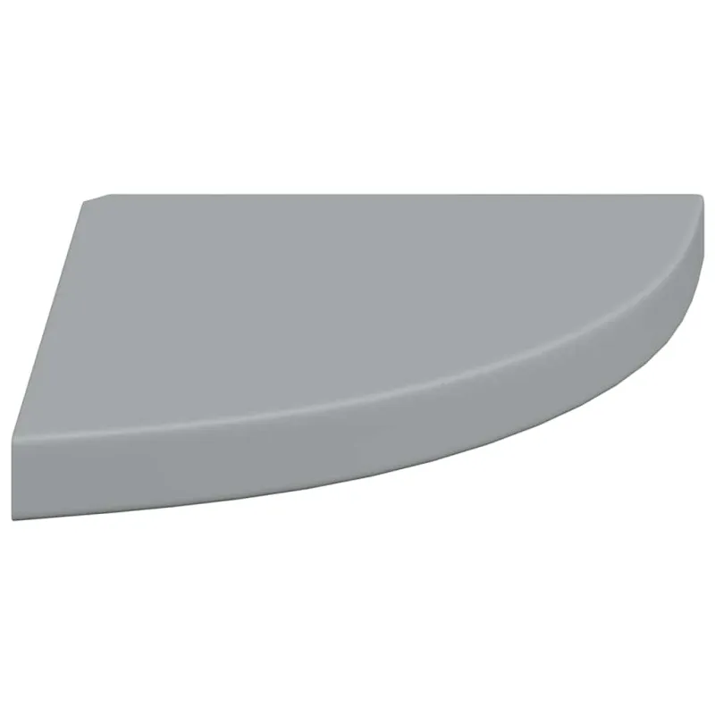 Pakabinamos kampinės lentynos, 2vnt., pilkos, 35x35x3,8cm, MDF