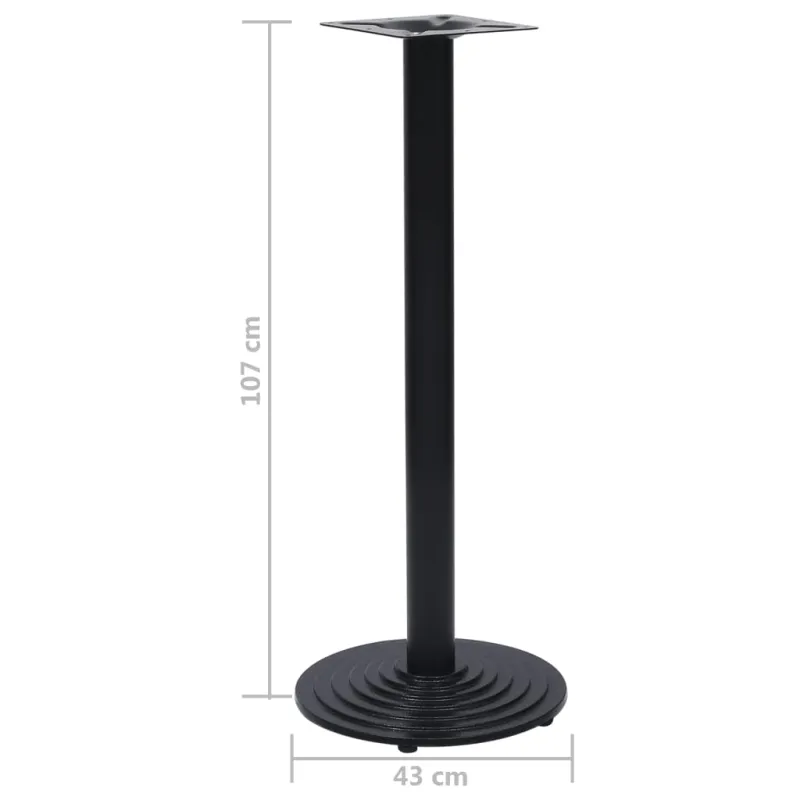 Bistro stalo kojelė Juoda Ø43x107 cm Ketaus