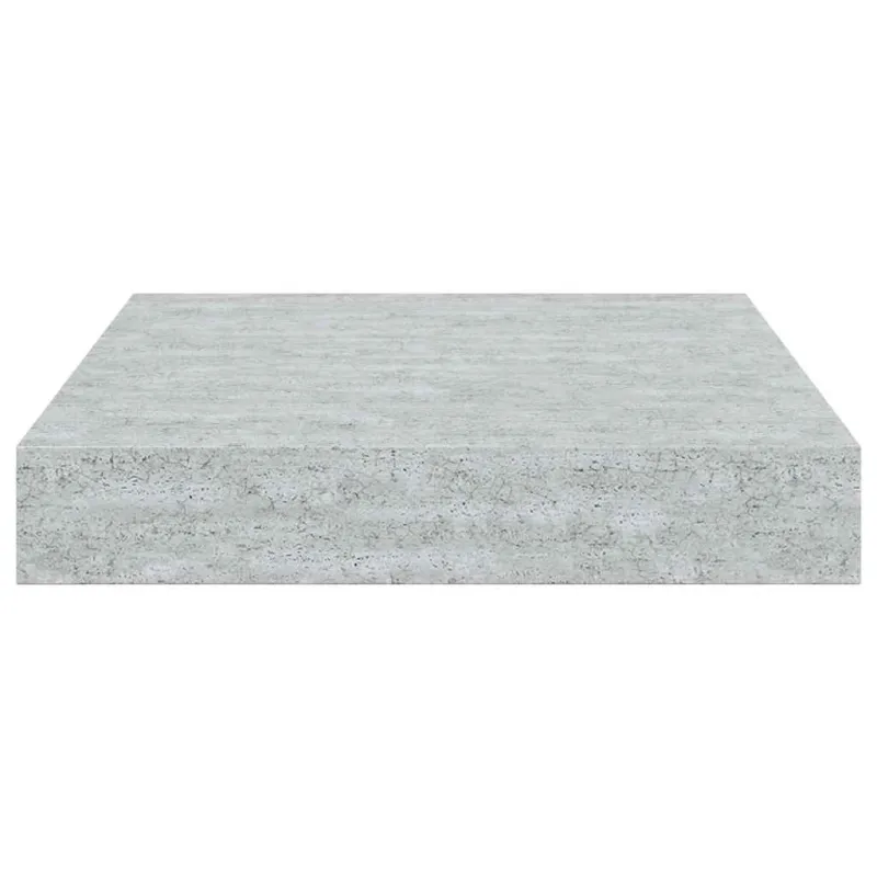 Pakabinamos lentynos, 2vnt., betono pilkos, 23x23,5x3,8cm, MDF