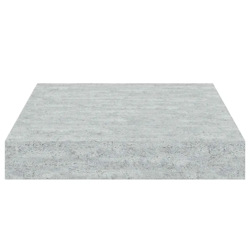 Pakabinamos lentynos, 2vnt., betono pilkos, 23x23,5x3,8cm, MDF