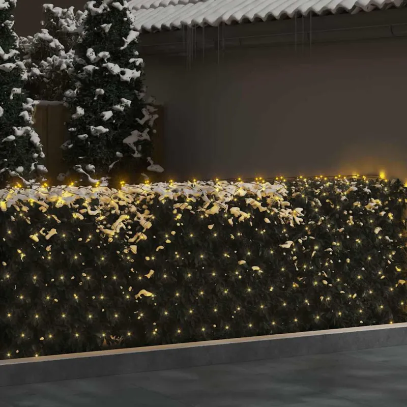 Kalėdinių lempučių tinklas, 3x3m, 306 šiltos baltos LED