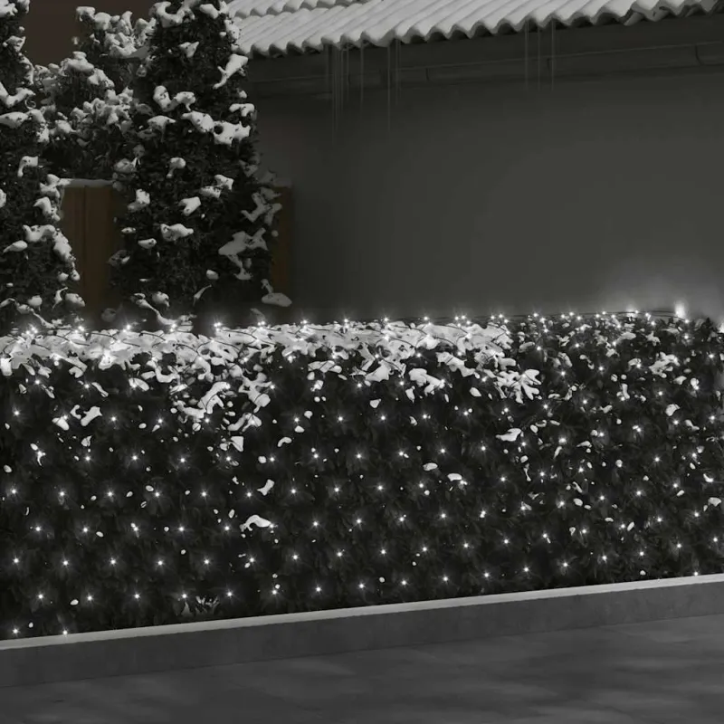 Kalėdinių lempučių tinklas, 3x3m, 306 šaltos baltos LED