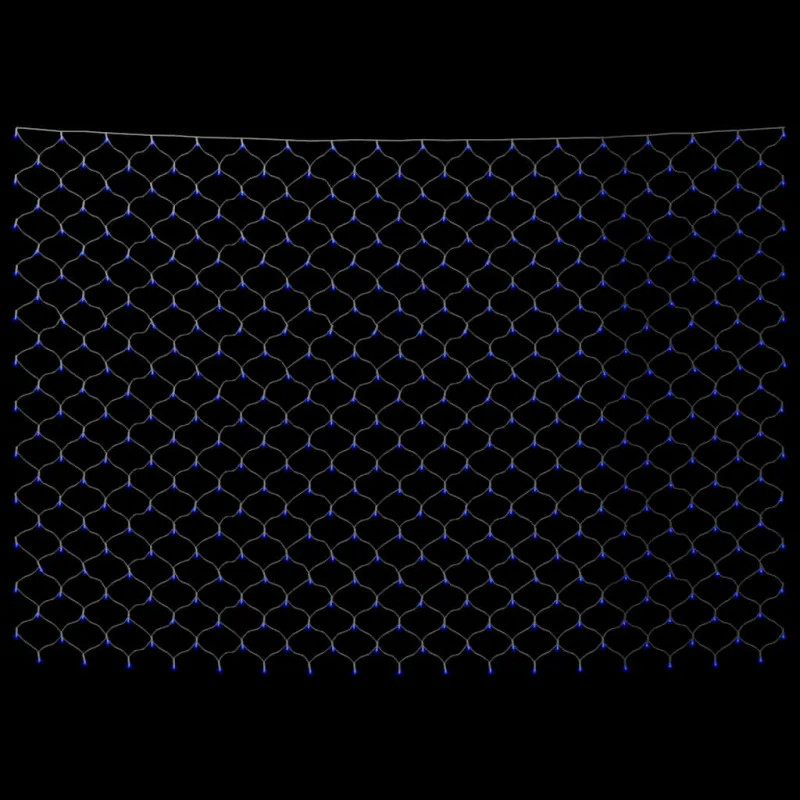 Kalėdinių lempučių tinklas, 3x3m, 306 mėlynos LED
