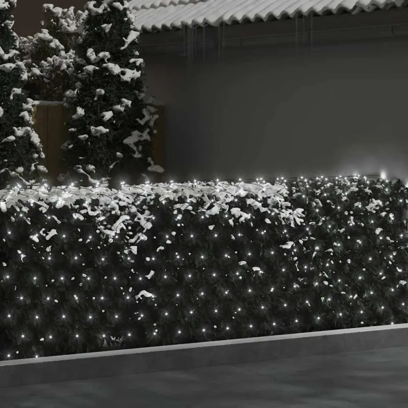 Kalėdinių lempučių tinklas, 4x4m, 544 šaltos baltos LED