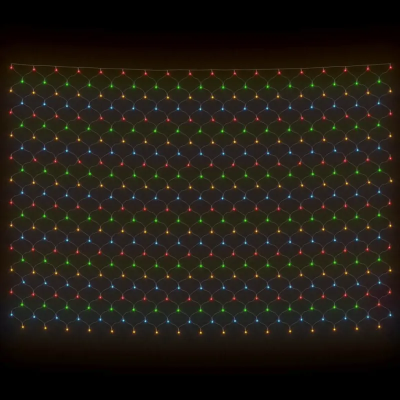 Kalėdinių lempučių tinklas, 4x4m, 544 įvairių spalvų LED