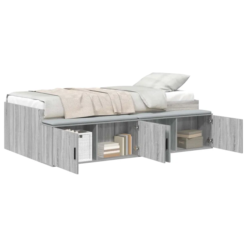 Lovos rėmas Pilkas Sonoma 70 x 190 cm Apdirbta mediena