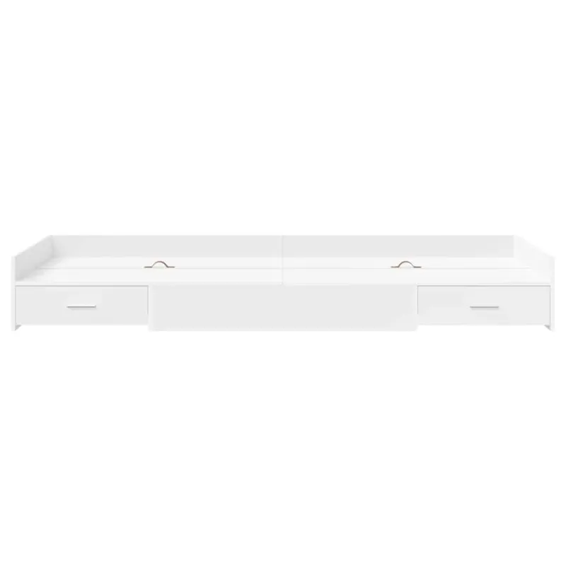 Lovos rėmas su galvūgalio Balta 98.5 x 200 cm Apdirbta mediena