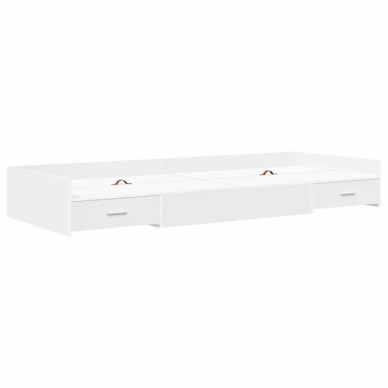 Lovos rėmas su galvūgalio Balta 80 x 200 cm Apdirbta mediena