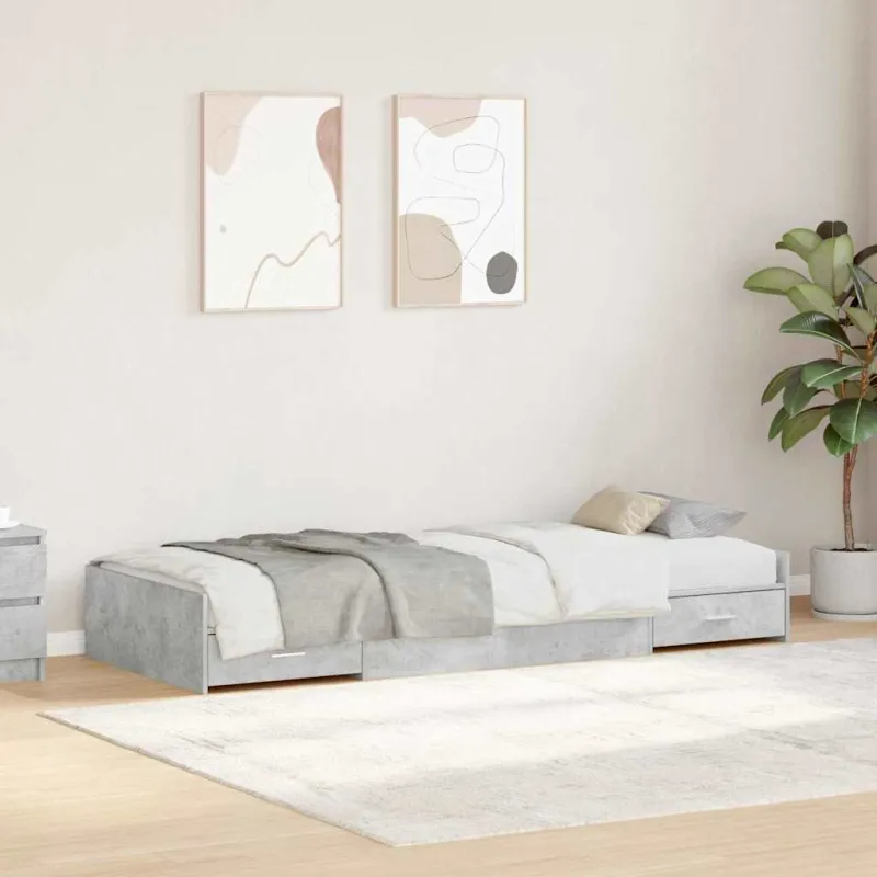 Lovos rėmas Betono pilka 80 x 200 cm Apdirbta mediena