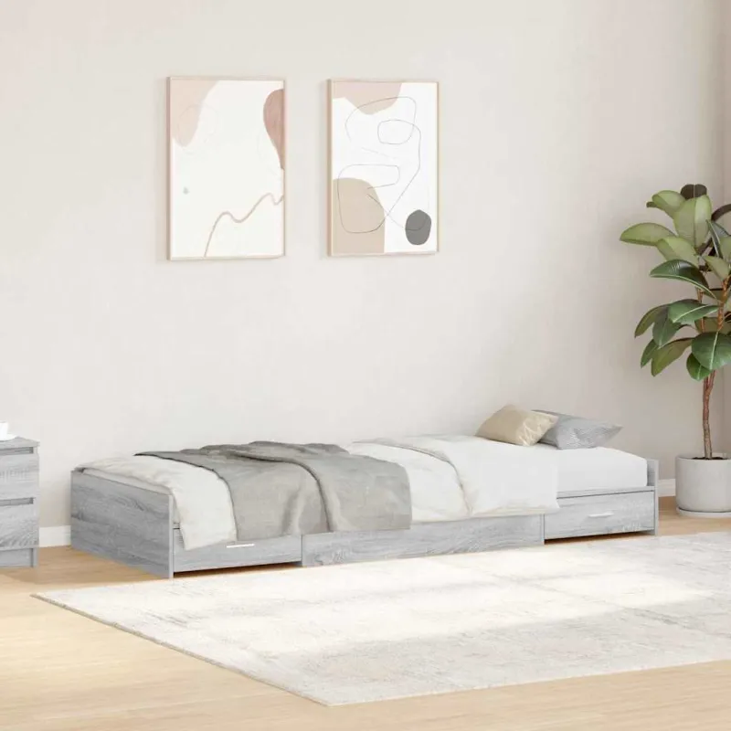 Lovos rėmas Pilkas Sonoma 80 x 200 cm Apdirbta mediena