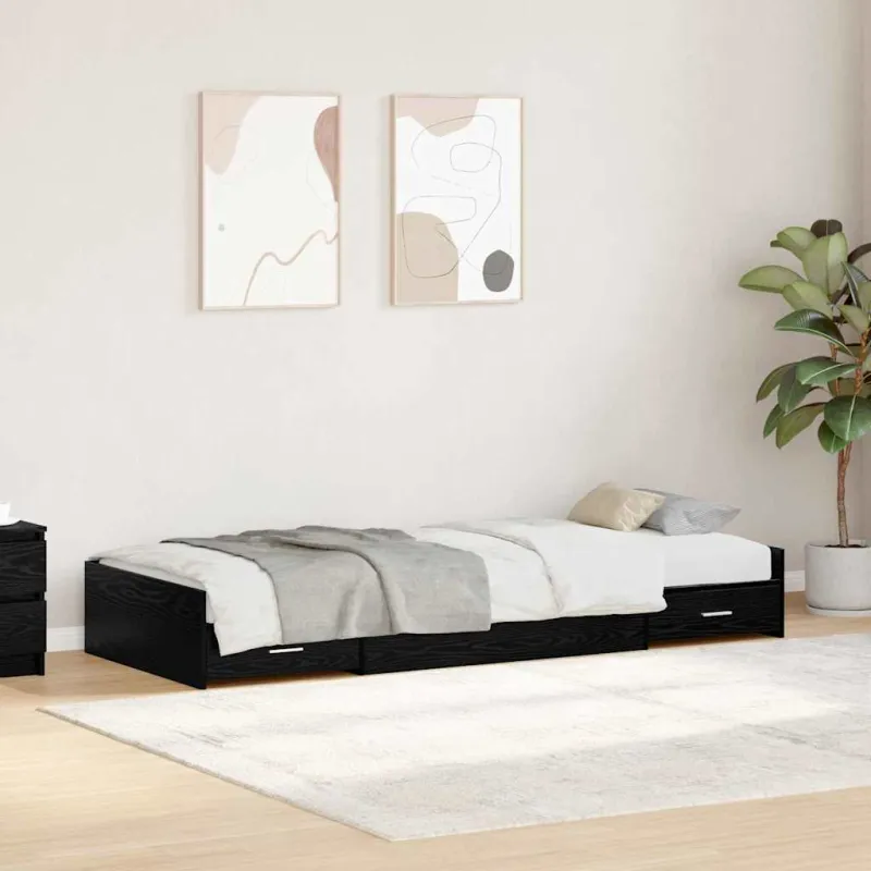 Lovos rėmas Juodas ąžuolas 75 x 190 cm Apdirbta mediena