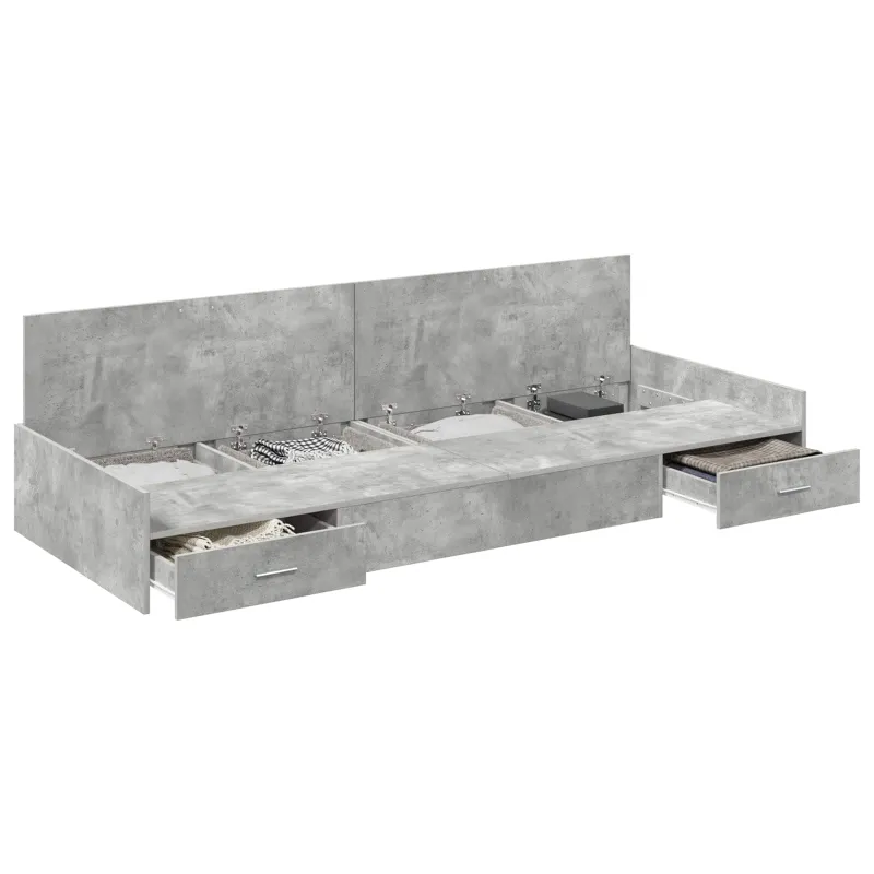 Lovos rėmas Betono pilka 75 x 190 cm Apdirbta mediena