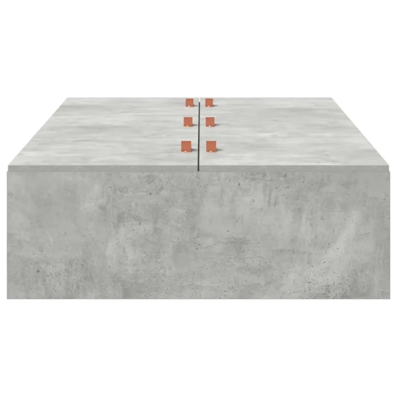 Lova su daiktų laikymo vieta Betono pilka 80 x 200 cm