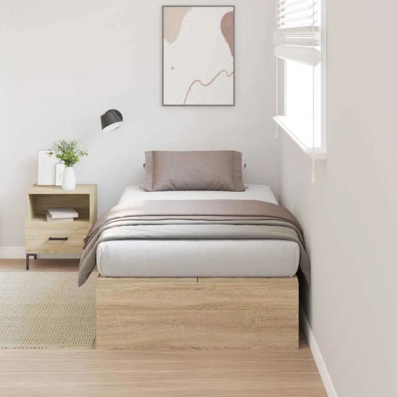 Lova su daiktų laikymo vieta Sonoma ąžuolas 100 x 200 cm