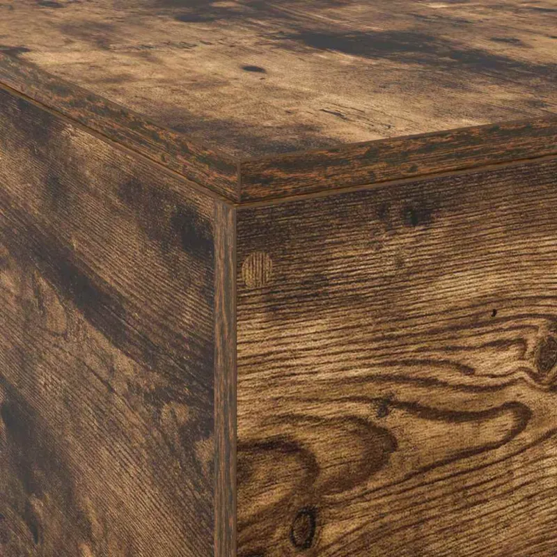Lova su daiktų laikymo vieta Rūkyta ąžuolas 200 x 200 cm