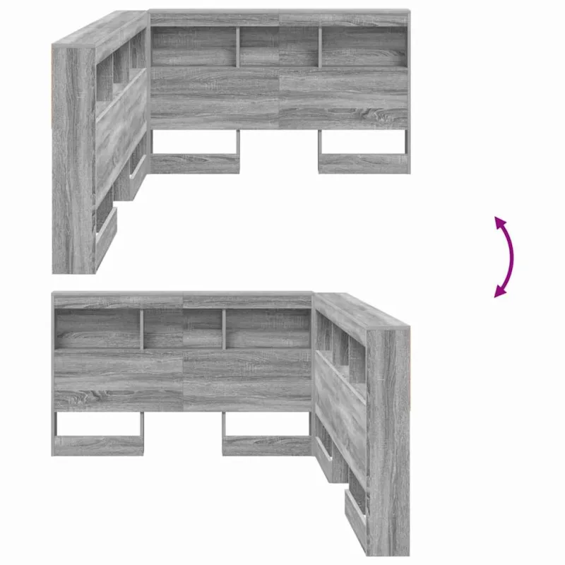 Saugojimo galvos atlošas Pilkas Sonoma 120 cm Apdirbta mediena