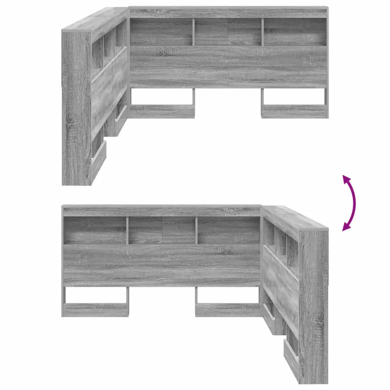 Saugojimo galvos atlošas Pilkas Sonoma 150 cm Apdirbta mediena