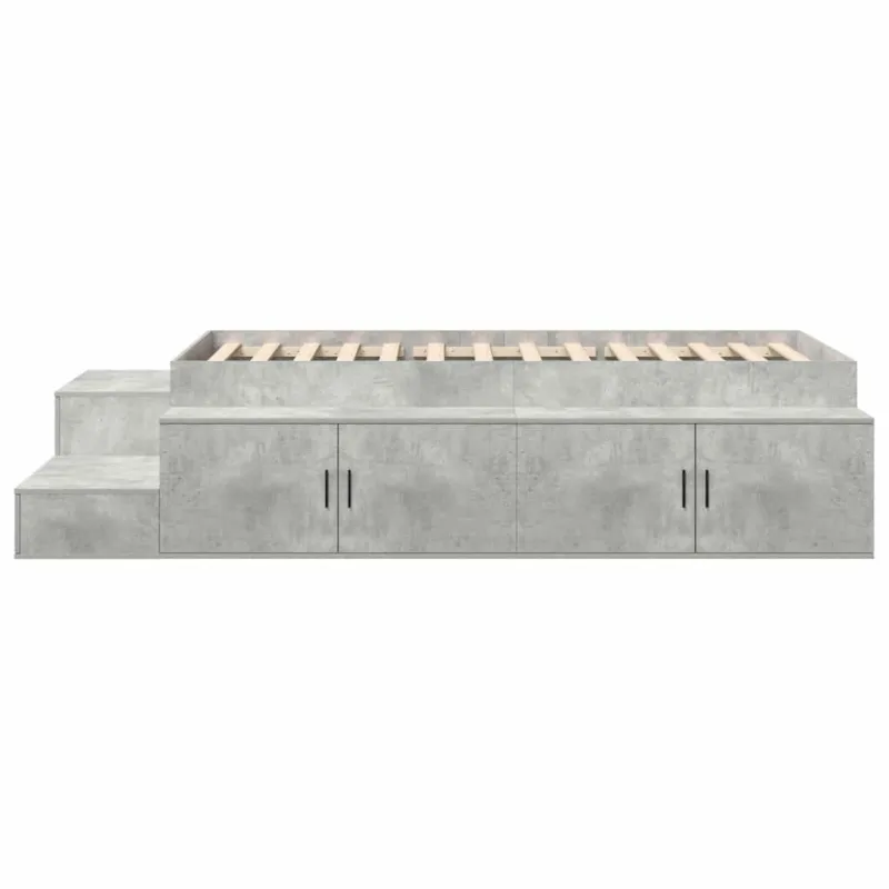 Lova su daiktų laikymo vieta su saugykla Betono pilka 75 cm