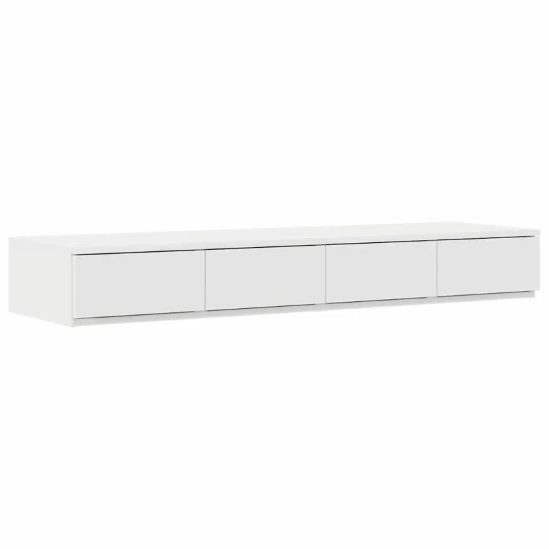 Lova su daiktų laikymo vieta Balta 120 cm Apdirbta mediena