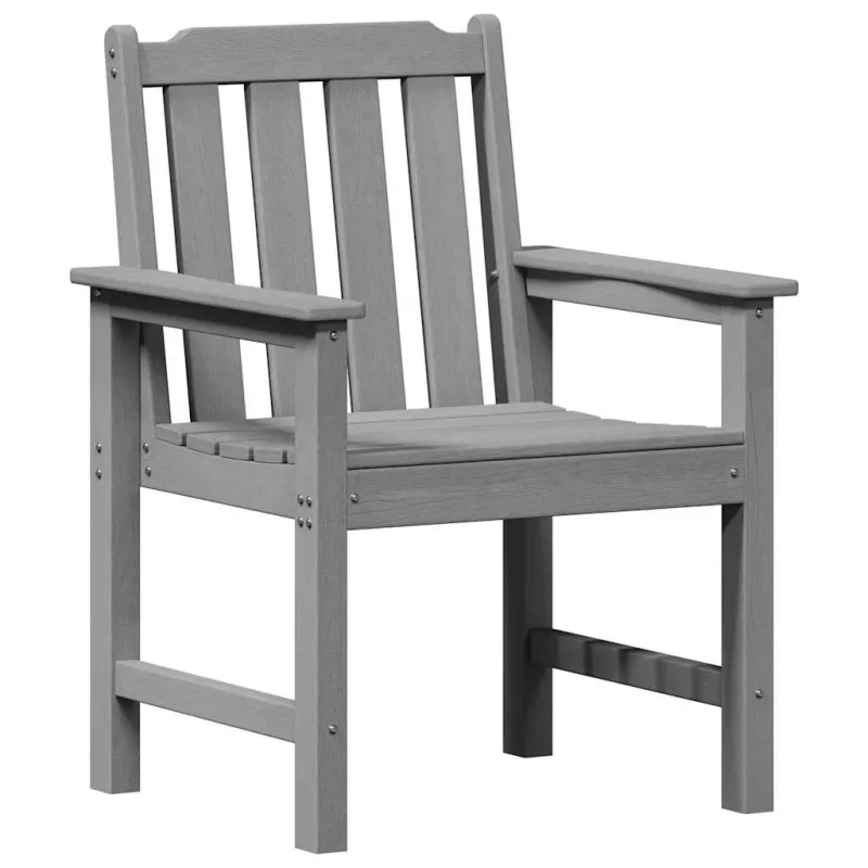 Sodo Kėdė 4 pcs Šviesiai pilka 65.5 x 59 x 88 cm Polietilenas
