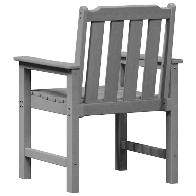 Sodo Kėdė 4 pcs Šviesiai pilka 65.5 x 59 x 88 cm Polietilenas
