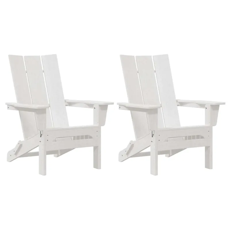 Sodo Kėdė 2 pcs Balta 80.5 x 74.5 x 92 cm Polietilenas