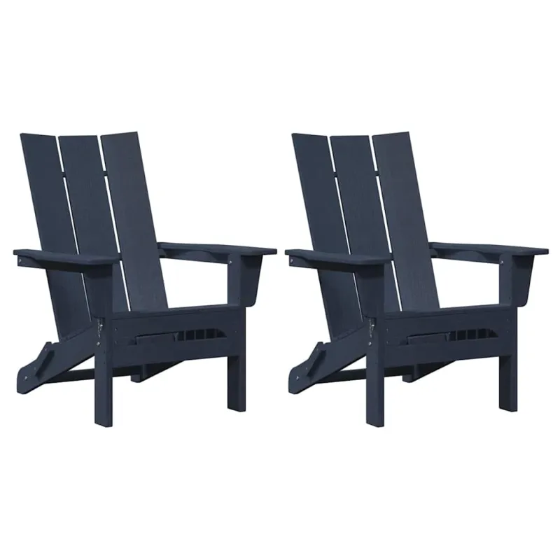 Sodo Kėdė 2 pcs Tamsiai mėlyna 80.5 x 74.5 x 92 cm Polietilenas