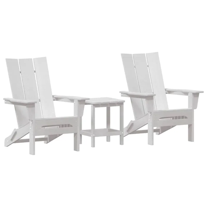 Sodo Kėdė 3 pcs Balta 80.5 x 74.5 x 92 cm Polietilenas