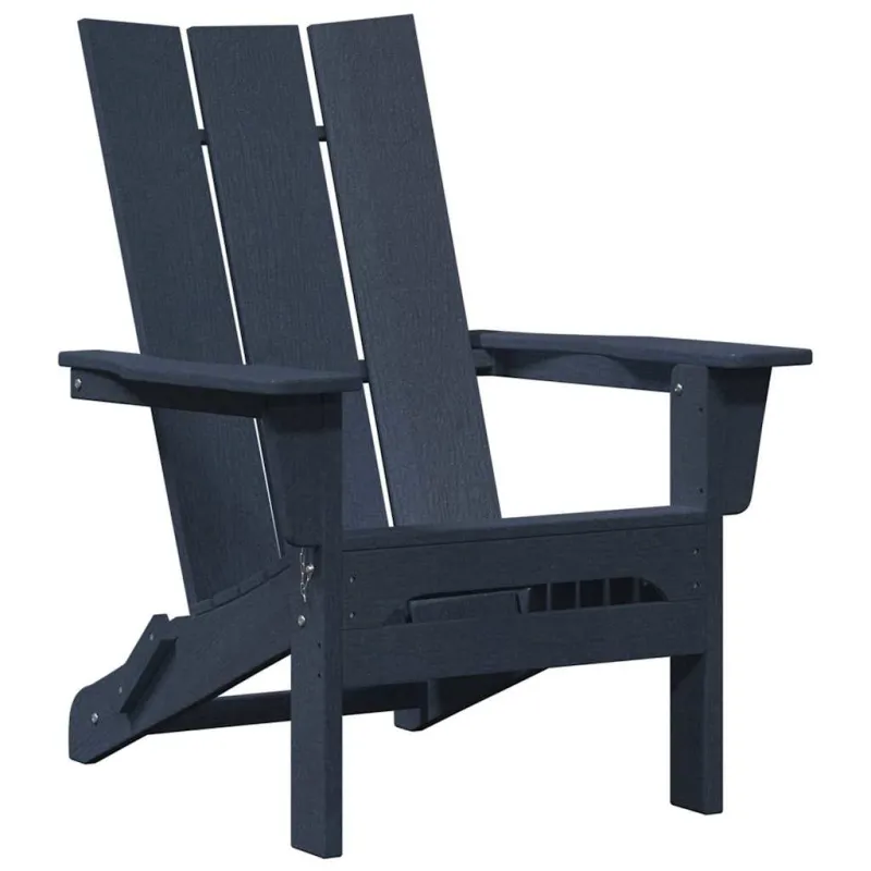 Sodo Kėdė 3 pcs Tamsiai mėlyna 80.5 x 74.5 x 92 cm Polietilenas