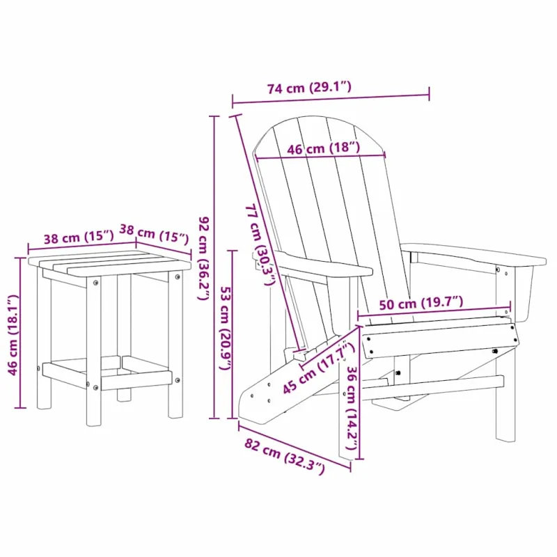 Sodo Kėdė 3 pcs Šviesiai pilka 80.5 x 74.5 x 92 cm Polietilenas