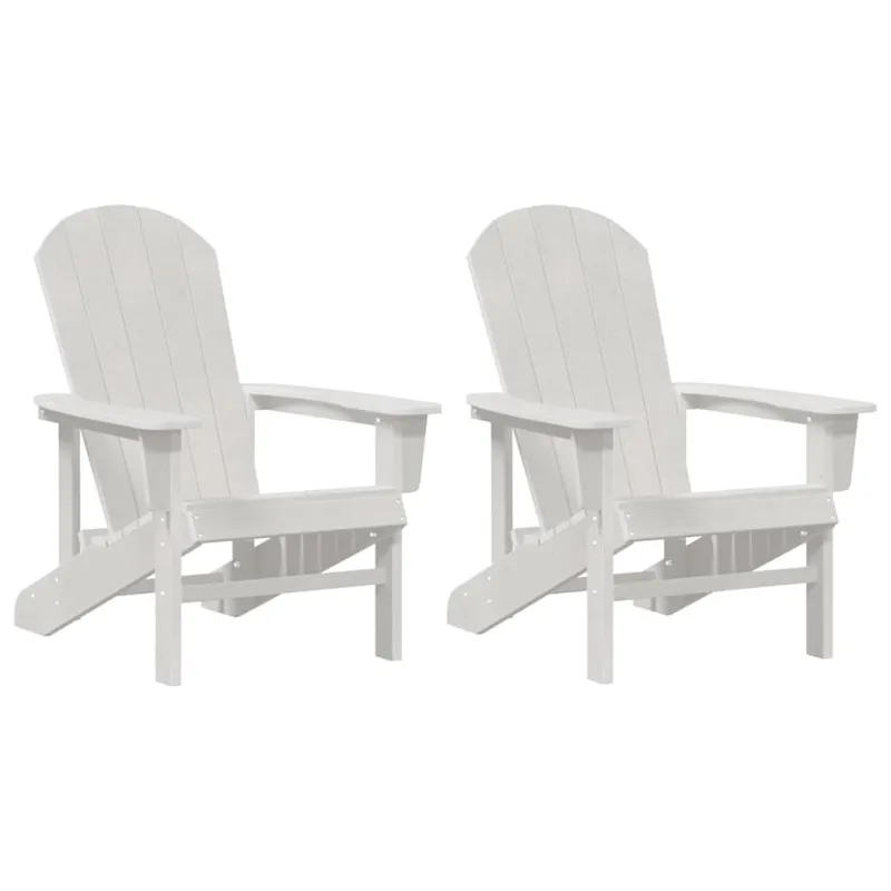 Sodo Kėdė 2 pcs Balta 82 x 74 x 92 cm Polietilenas
