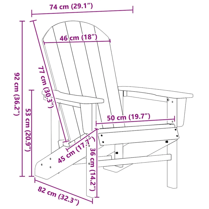 Sodo Kėdė 2 pcs Balta 82 x 74 x 92 cm Polietilenas