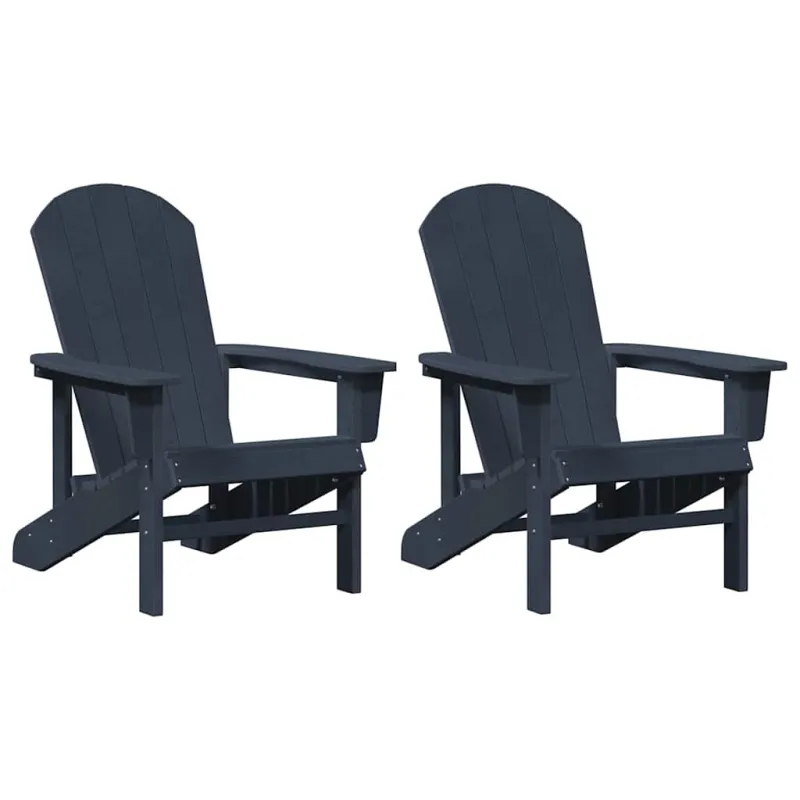 Sodo Kėdė 2 pcs Tamsiai mėlyna 82 x 74 x 92 cm Polietilenas