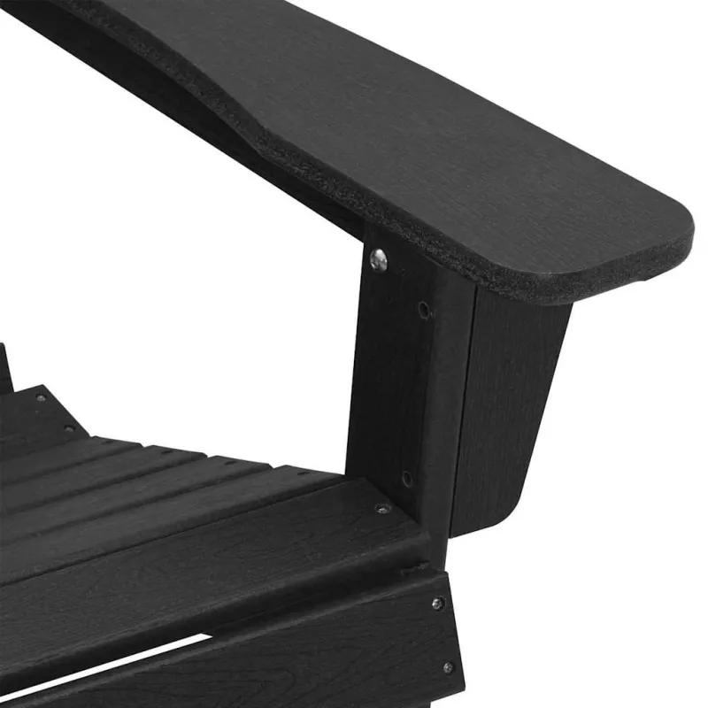 Sodo Kėdė 2 pcs Juoda 82 x 74 x 92 cm Polietilenas