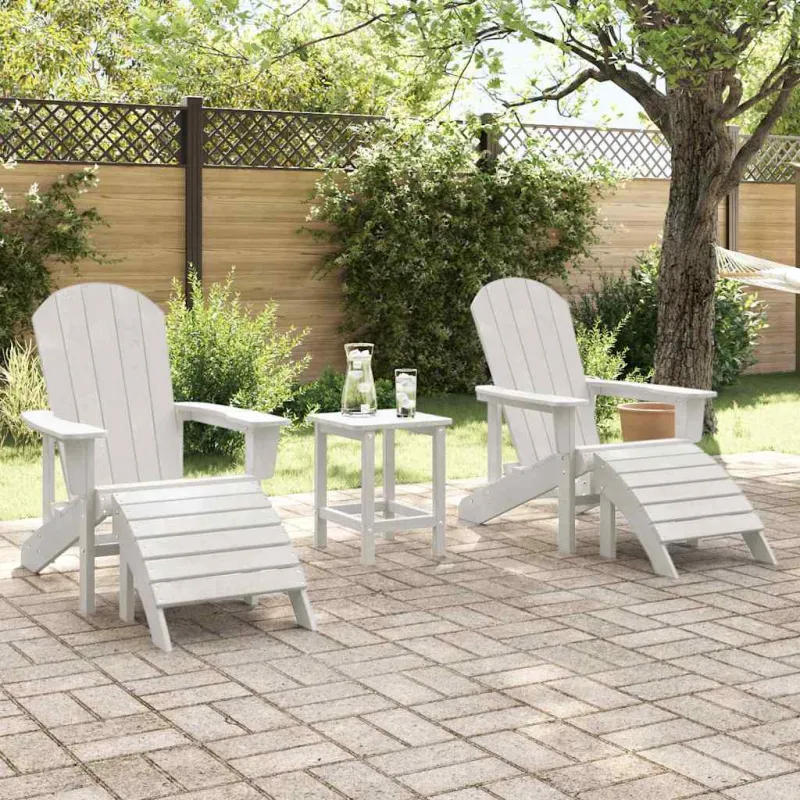 Sodo Kėdė 2 pcs Balta 83 x 74 x 92 cm Polietilenas