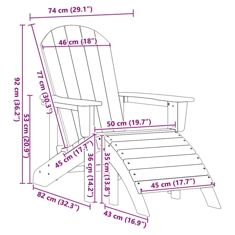 Sodo Kėdė 2 pcs Balta 83 x 74 x 92 cm Polietilenas