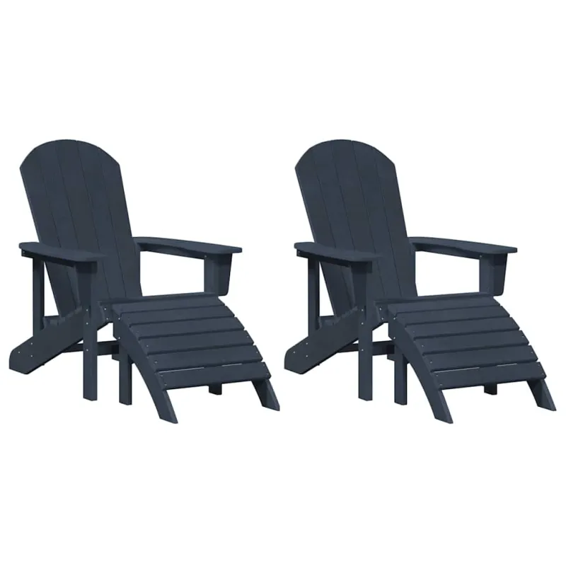 Sodo Kėdė 2 pcs Tamsiai mėlyna 83 x 74 x 92 cm Polietilenas